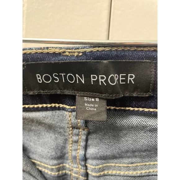 Boston Proper Womans Blue Leggins with Leg Strap Size 8 - Picture 4 of 7